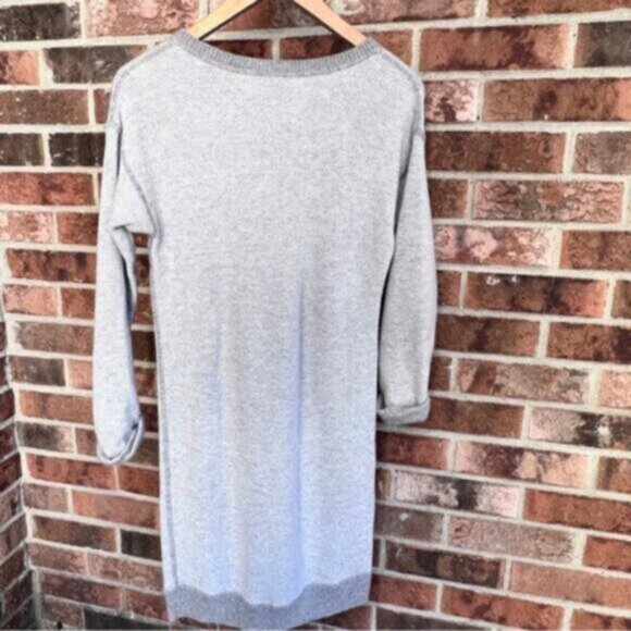 Club Monaco * Wool Cashmere Angora Gray Sweater Dress EUC - Picture 4 of 15